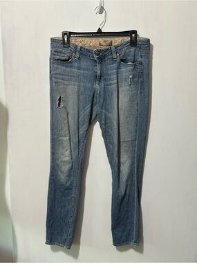 PAIGE slight-wash distressed women's jeans classic slim fit distressing size 30